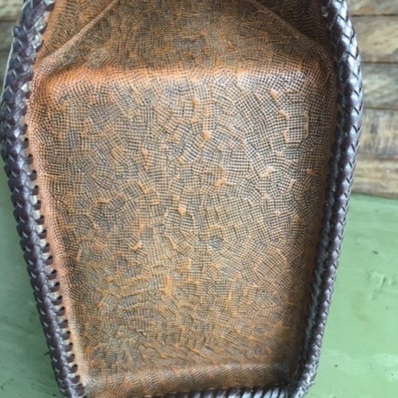 Vintage Leather Tooled Purse/Bag with Handles - Picture 5 of 8